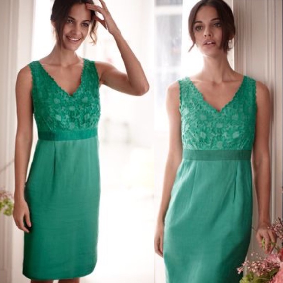 Boden Dresses & Skirts - Boden | Linen Embellished Bodice Dress